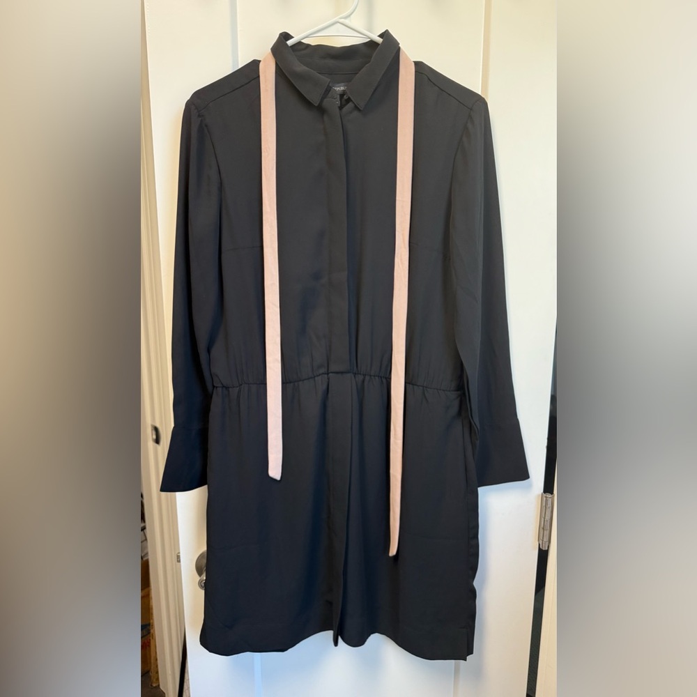 Banana Republic Black Dress with Pink Details